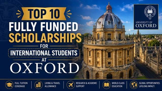 Top 10 Fully Funded Scholarships for International Students at Oxford Top 10 Fully Funded Scholarships for International Students at Oxford